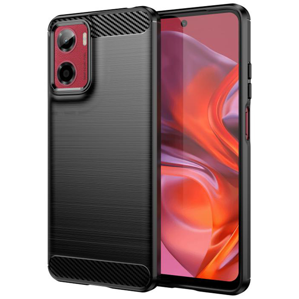 Levně Pouzdro Techsuit Carbon Silicone pro Motorola Moto G05 E15 černé