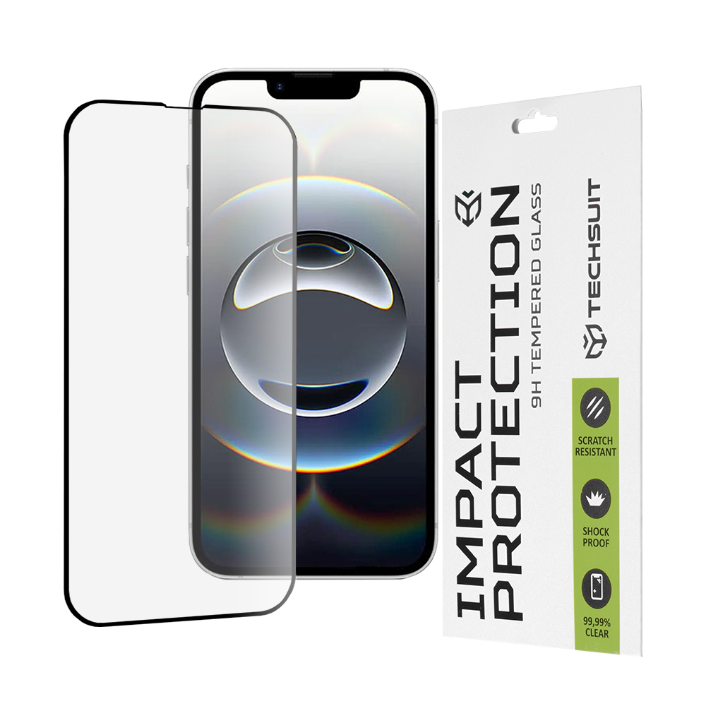 Levně Ochranné sklo Techsuit 111D pro iPhone 16e černé