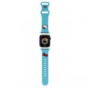 Hello Kitty - silikonový řemínek Kitty Head pro Apple Watch modrý