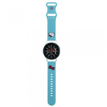 Hello Kitty - silikonový řemínek Kitty Head modrý pro Samsung Watch 46mm