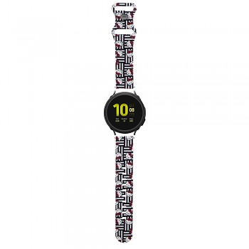 Hello Kitty Strap Silicone Tags Graffiti pro Samsung Watch 4/5 Huawei Watch GT 3 (42mm)/GT 3 Pro (43mm) černá