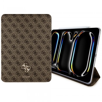Guess Magnetic 4G Big Logo pouzdro iPad Pro 13 2024/2025 hnědé