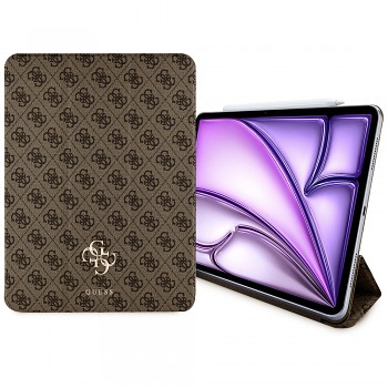 Guess Magnetic 4G Big Logo pouzdro pro iPad Air 13 2024/2025 hnědé