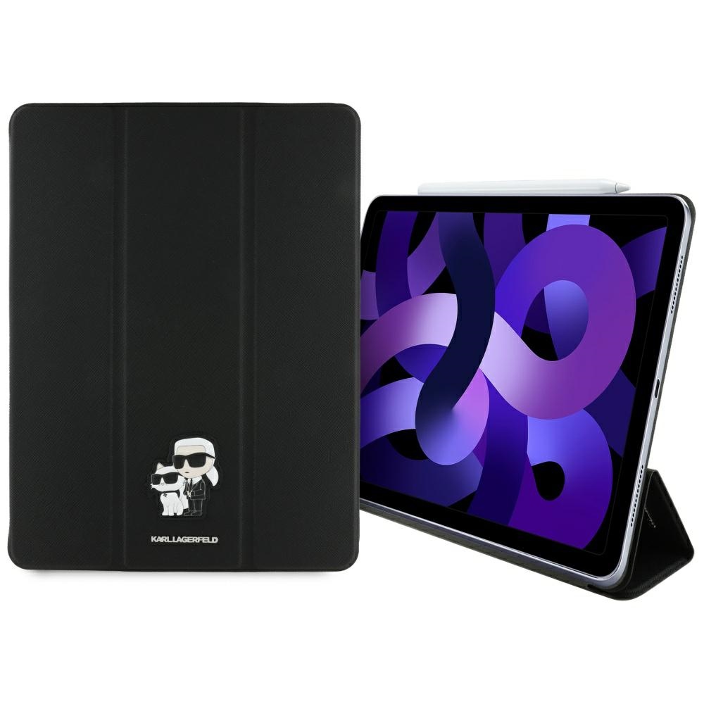 Karl Lagerfeld Saffiano Magnetic Karl &amp; Choupette iPad Air 13 2024/2025 černá