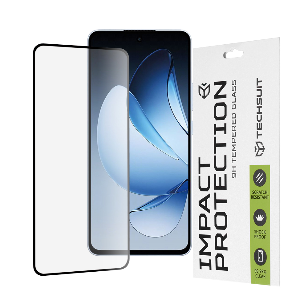 Levně Ochranné sklo Techsuit 111D pro Oppo Reno13 černé