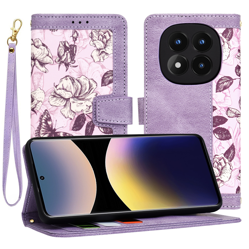 Levně Pouzdro Techsuit FlipCraft pro Xiaomi Redmi Note 14 Pro 4G Tajemná fialová