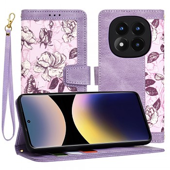 Pouzdro Techsuit FlipCraft pro Xiaomi Redmi Note 14 Pro 4G Tajemná fialová