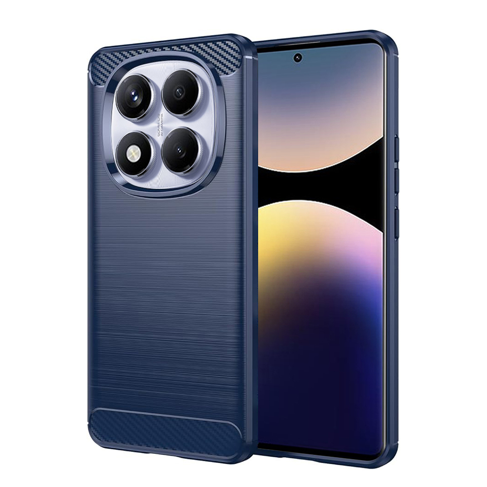 Levně Techsuit Carbon Silicone pro Xiaomi Redmi Note 14 Pro 4G modrý