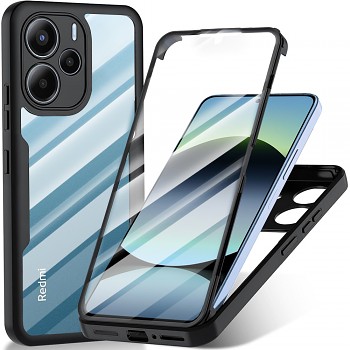 Techsuit ColorVerse 360 Series + Ochranné sklo Xiaomi Redmi Note 14 4G Černá