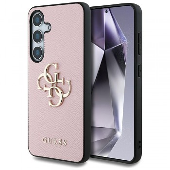Guess Hardcase 4G Grained Big and Classic Logo Samsung Galaxy S25 Plus růžová