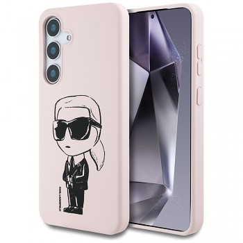 Karl Lagerfeld Silicone Graffiti MagSafe Samsung Galaxy S25 Ikonik růžová