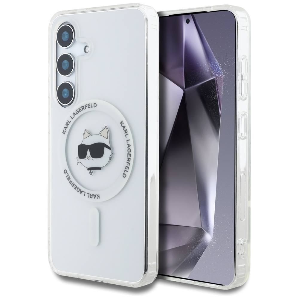 Levně Karl Lagerfeld IML MagSafe Samsung Galaxy S25 Choupette's Head šedá