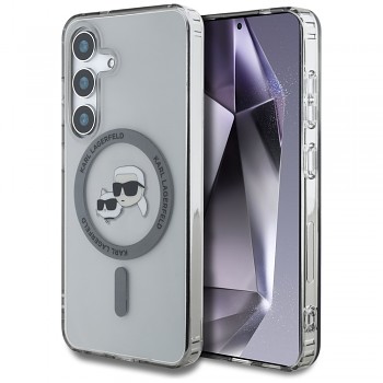 Karl Lagerfeld IML MagSafe Samsung Galaxy S25 Metal Karl a Choupette hlavy