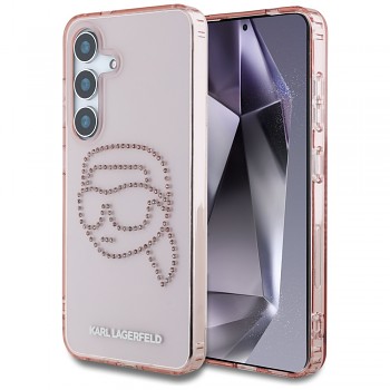 Karl Lagerfeld IML Rhinestones Samsung Galaxy S25 růžová Karl Head
