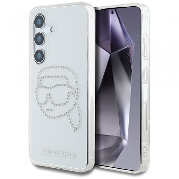 Karl Lagerfeld IML Rhinestones Samsung Galaxy S25 průhledný Karl Head