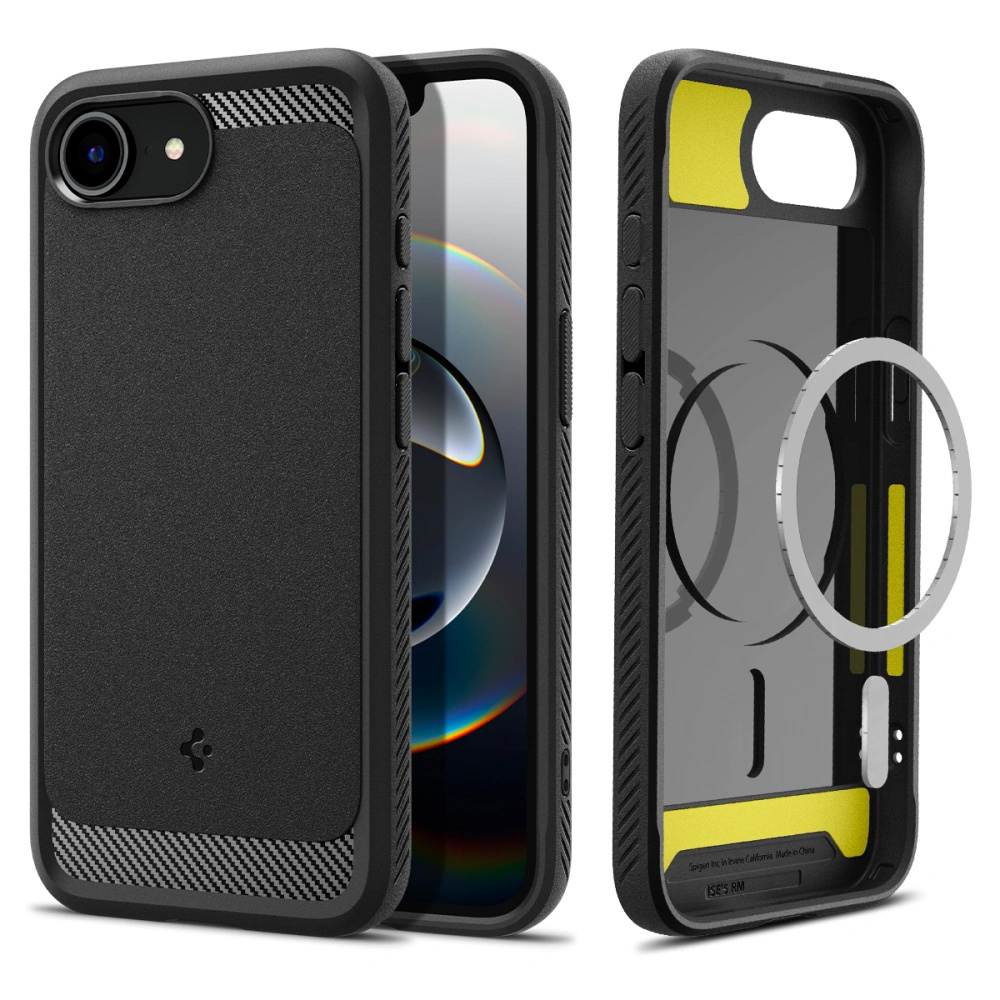 Levně Spigen Rugged Armor MagSafe pro iPhone 16e matná černá