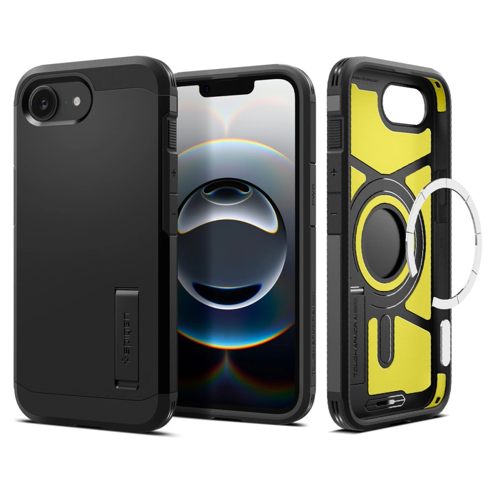Levně Pouzdro Spigen Tough Armor MagSafe pro iPhone 16e černé