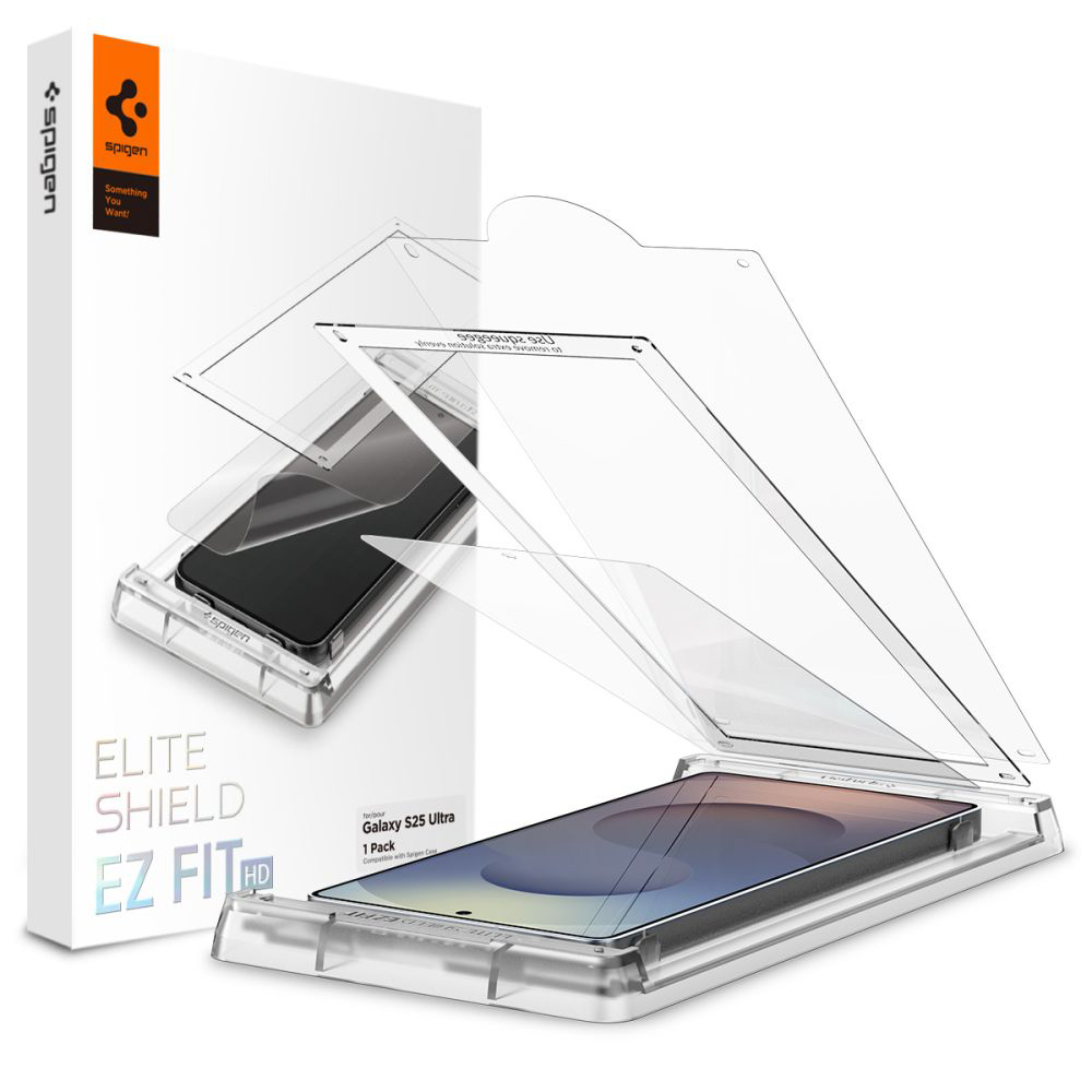 Spigen Elite Shield EZ Fit HD pro Samsung Galaxy S25 Ultra čirý