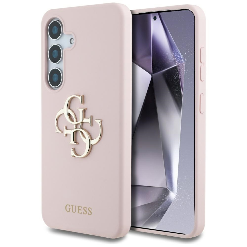 Levně Guess Silicone 4G Big Metal Logo pro Samsung Galaxy S25 růžová