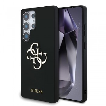 Guess Silicone 4G Big Metal Logo pouzdro Samsung Galaxy S25 Ultra černé