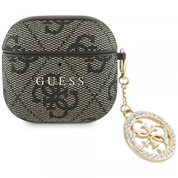 Guess 4G Strass Charm Collection Apple AirPods 4 hnědé
