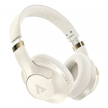 Acefast bezdrátová sluchátka H4 Type-C Bluetooth 5.3 ANC IPX4 500mAh Hi-Fi béžová