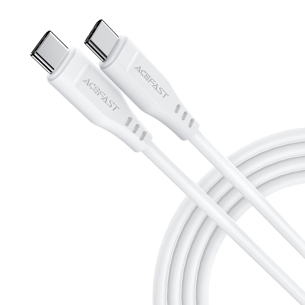 Levně Acefast Datový kabel C3-03 Type-C na Type-C 60W 3A 480Mb/s 1.2m bílý
