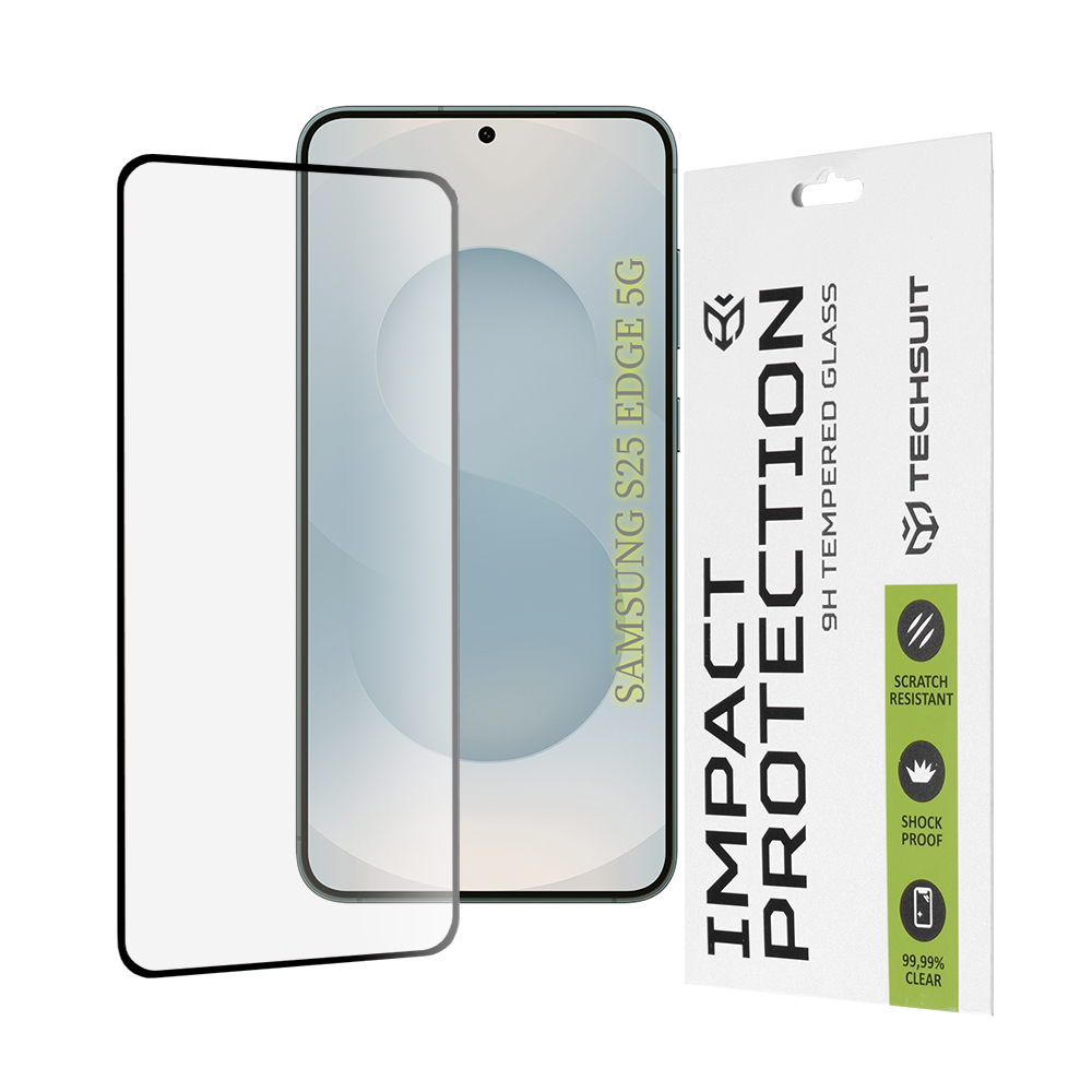 Levně Ochranné sklo Techsuit 111D pro Samsung Galaxy S25 Edge černé