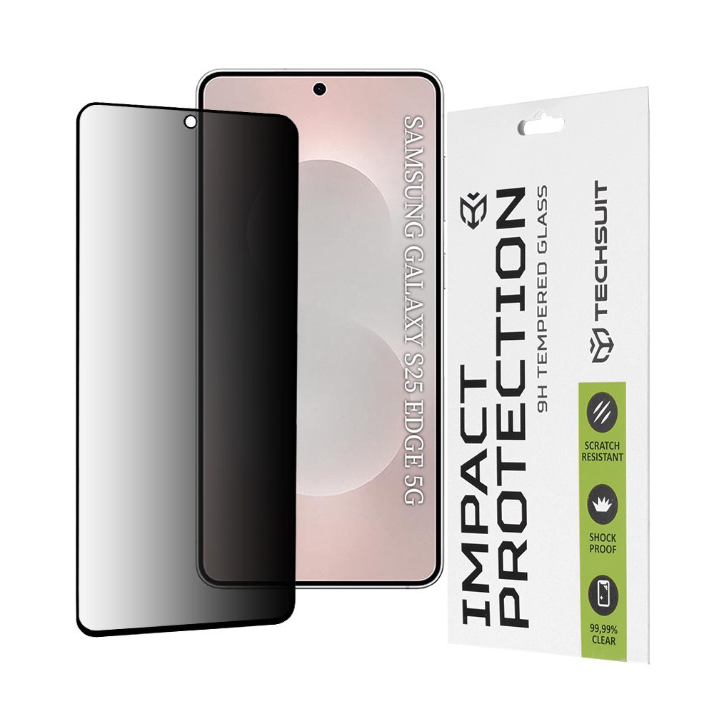 Levně Ochranné sklo Techsuit 111D Privacy Full Glue pro Samsung Galaxy S25 Edge černé