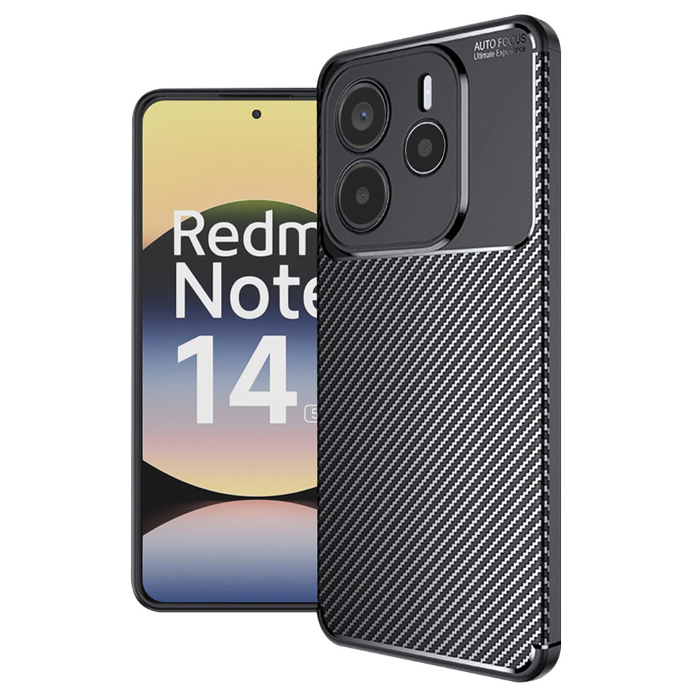 Levně Pouzdro Techsuit CarbonFiber pro Xiaomi Redmi Note 14 5G černé
