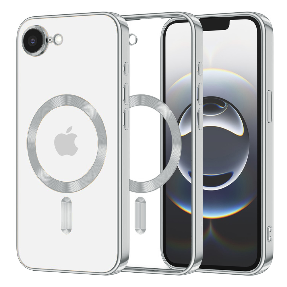 Levně Techsuit Luxury Crystal MagSafe pro iPhone 16e stříbrný
