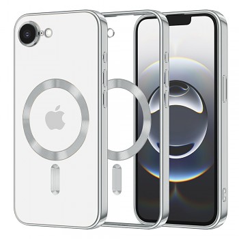 Techsuit Luxury Crystal MagSafe pro iPhone 16e stříbrný