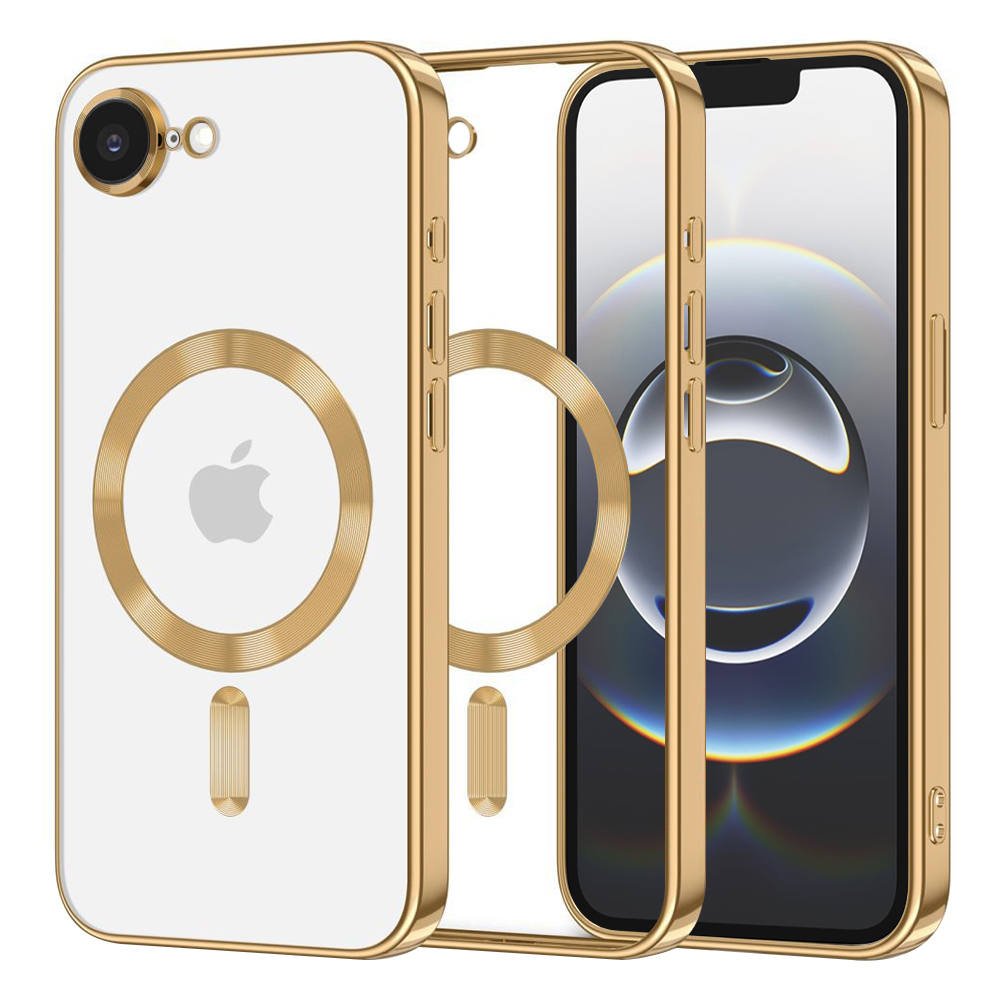 Techsuit Luxury Crystal MagSafe pro iPhone 16e zlatý