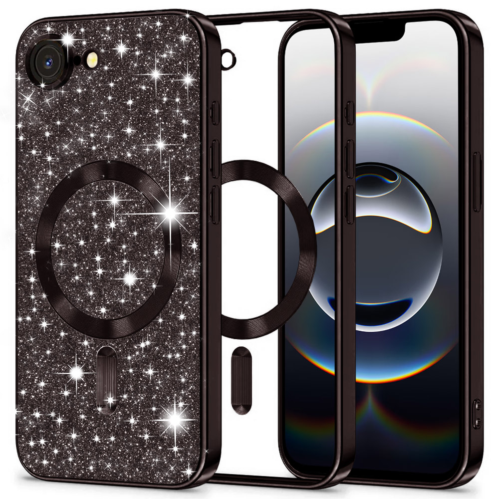 Levně Techsuit Luxury Glitter MagSafe pro iPhone 16e černý