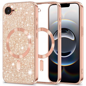 Techsuit Luxury Glitter MagSafe pro iPhone 16e růžově zlatý