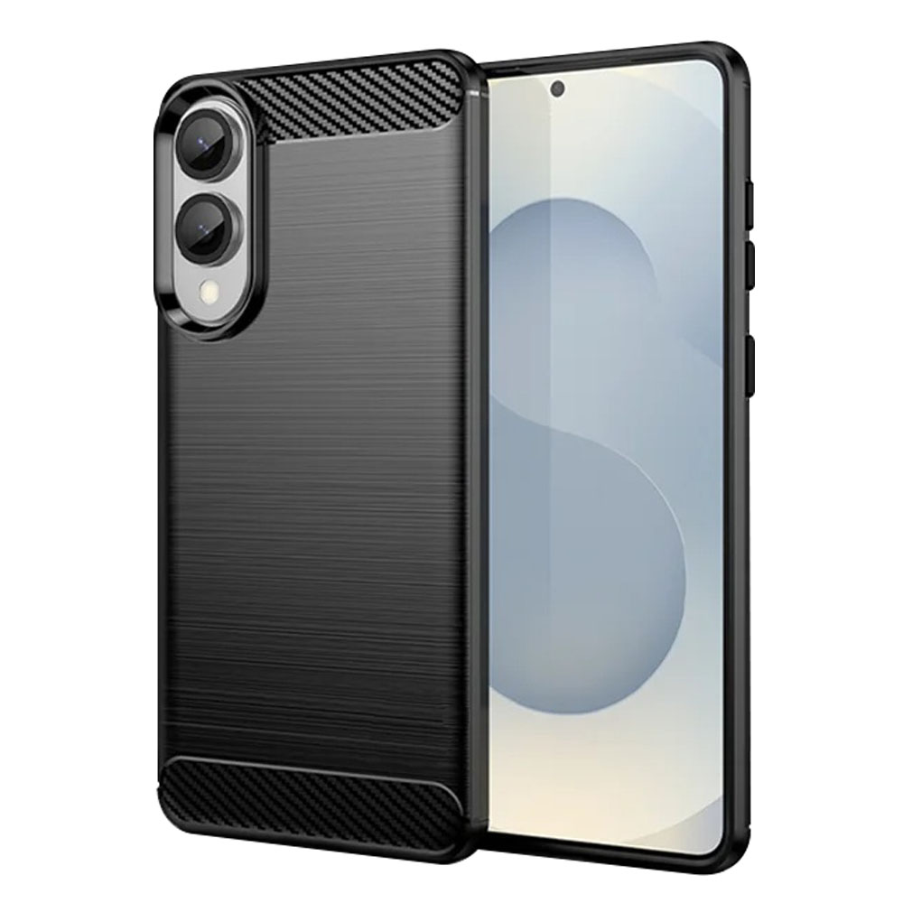 Levně Techsuit Carbon Silicone pro Samsung Galaxy S25 Edge černý