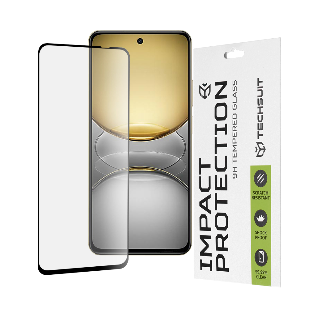 Levně Ochranné sklo Techsuit 111D pro Realme C75 Realme 14x černé