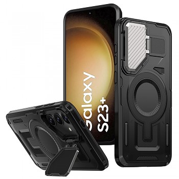 Pouzdro Techsuit CamVault MagSafe pro Samsung Galaxy S23 Plus černé