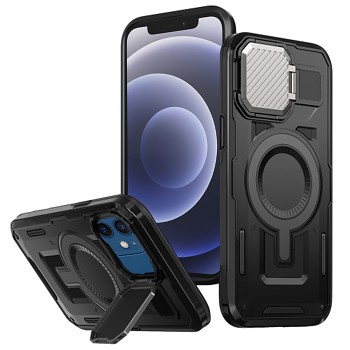 Techsuit CamVault MagSafe pro iPhone 12 iPhone 12 Pro černý