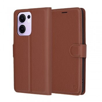 Pouzdro Techsuit z kůže pro Oppo Reno13 F 4G Reno13 F 5G Reno13 FS 5G hnědé