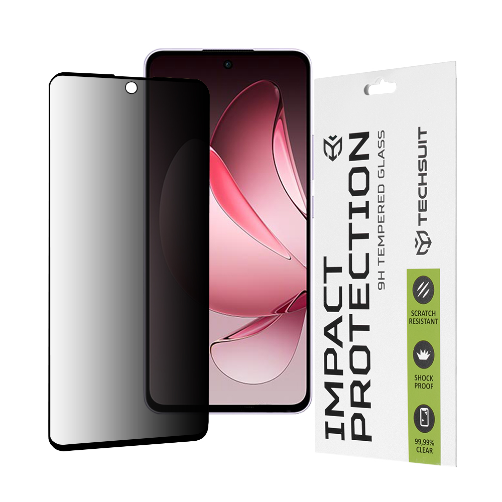 Levně Techsuit 111D Privacy Full Glue pro Oppo Reno13 F 4G Reno13 F 5G Reno13 FS 5G černá