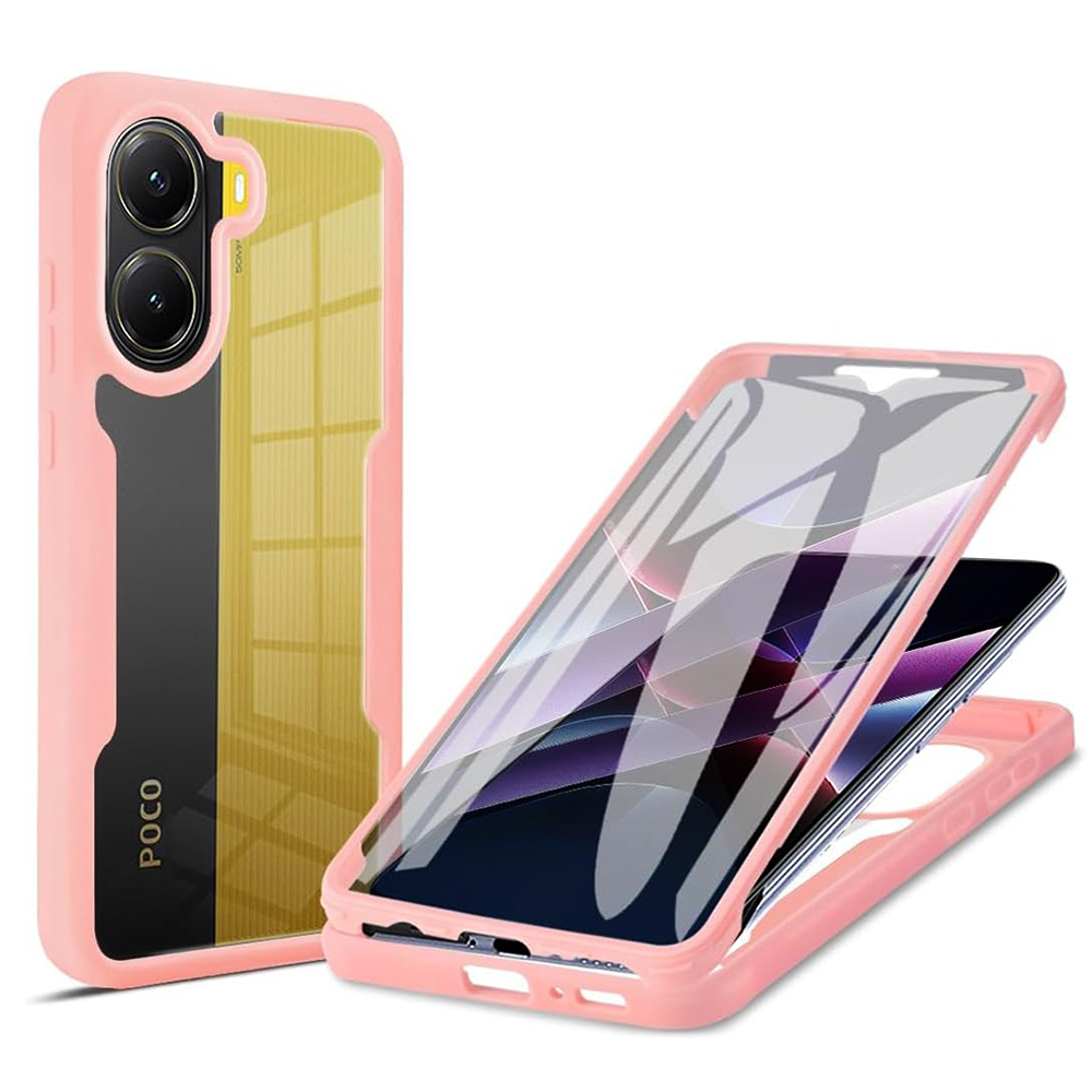 Levně Techsuit ColorVerse 360 Series s ochranným sklem Xiaomi Poco X7 Pro růžová