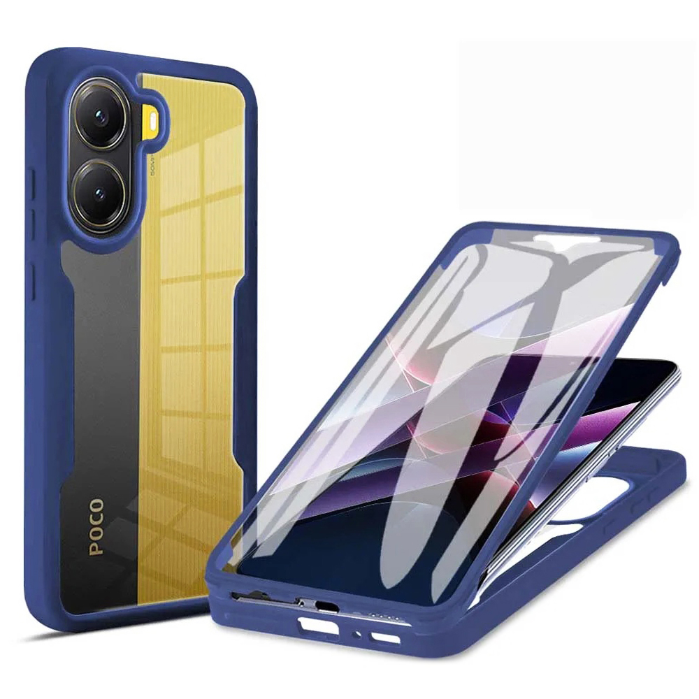 Levně Techsuit ColorVerse 360 Series + Ochranné sklo Xiaomi Poco X7 Pro modrá
