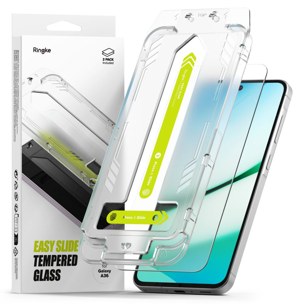 Levně Ringke Easy Slide tvrzené sklo (2 ks) Samsung Galaxy A36 5G čiré