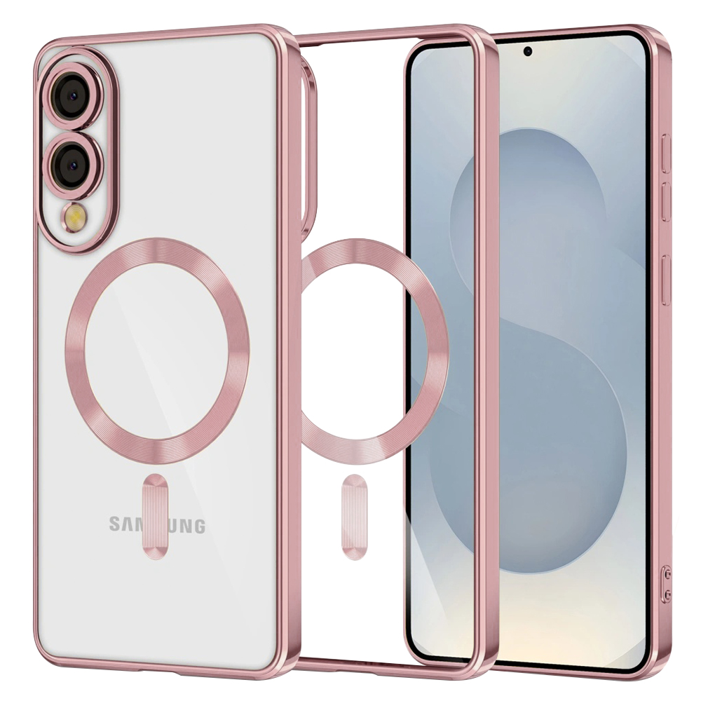 Levně Techsuit Luxury Crystal MagSafe pro Samsung Galaxy S25 Edge růžový