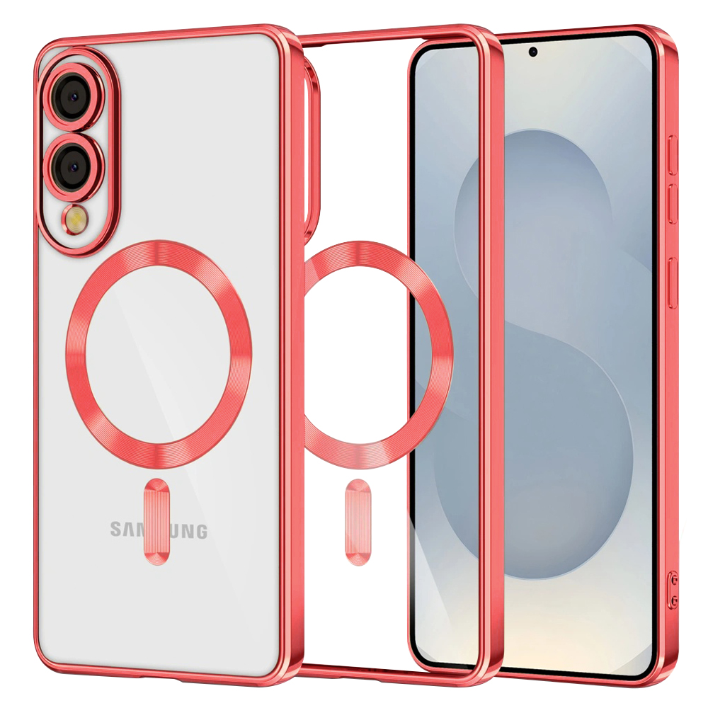 Levně Techsuit Luxury Crystal MagSafe pro Samsung Galaxy S25 Edge červený