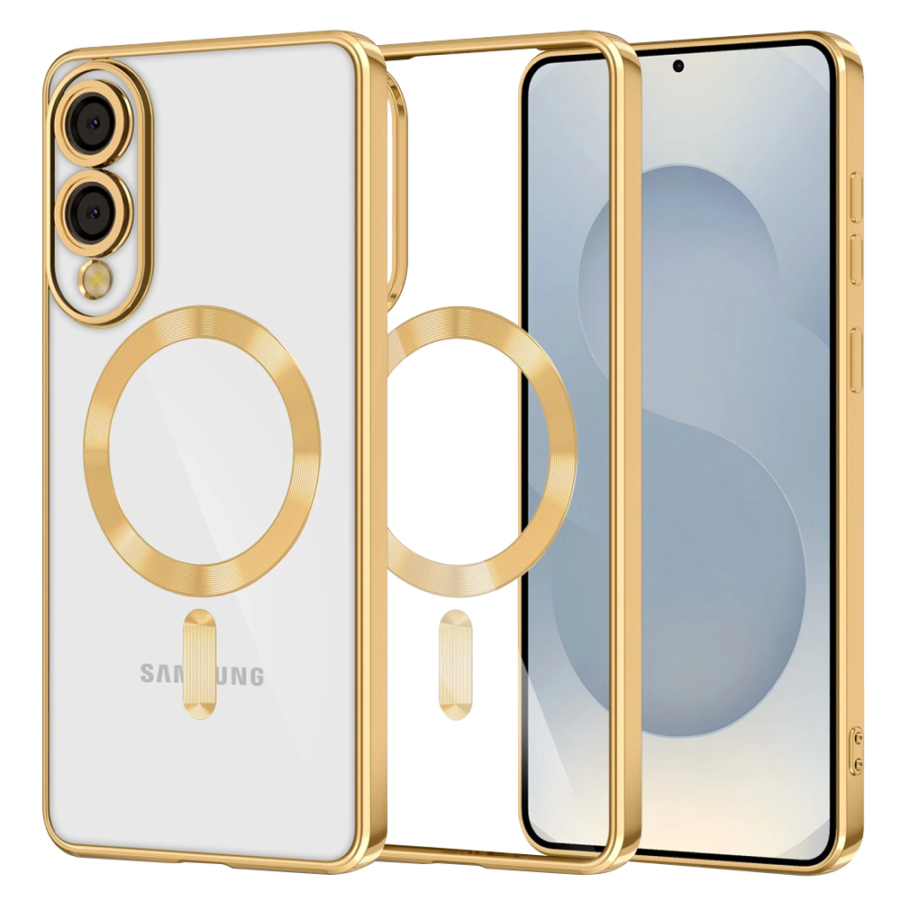 Levně Techsuit Luxury Crystal MagSafe pro Samsung Galaxy S25 Edge zlatý