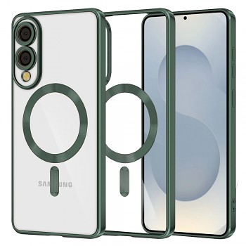 Techsuit Luxury Crystal MagSafe pro Samsung Galaxy S25 Edge v tmavě zelené