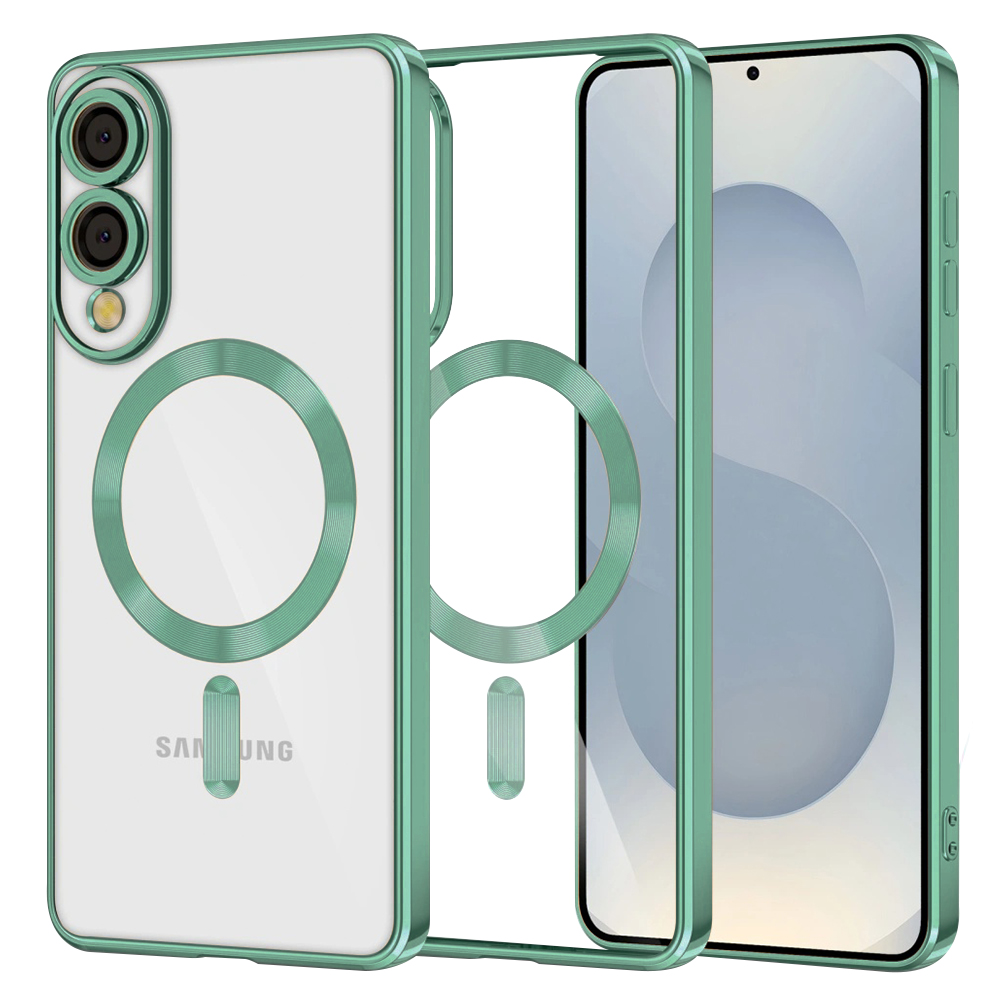 Levně Techsuit Luxury Crystal MagSafe pro Samsung Galaxy S25 Edge světle zelená