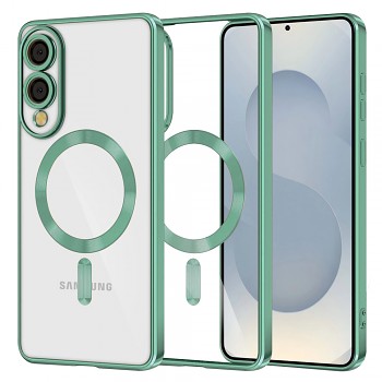 Techsuit Luxury Crystal MagSafe pro Samsung Galaxy S25 Edge světle zelená